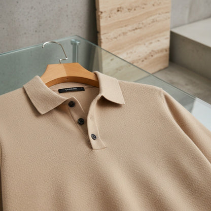 Camel Polo Shirt - Camel - Back View