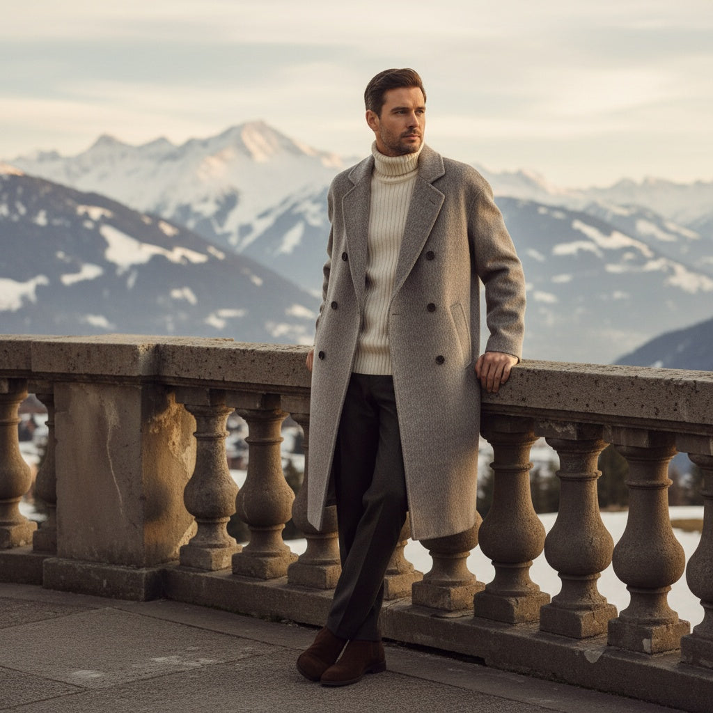 Cashmere Trench Coat Men's