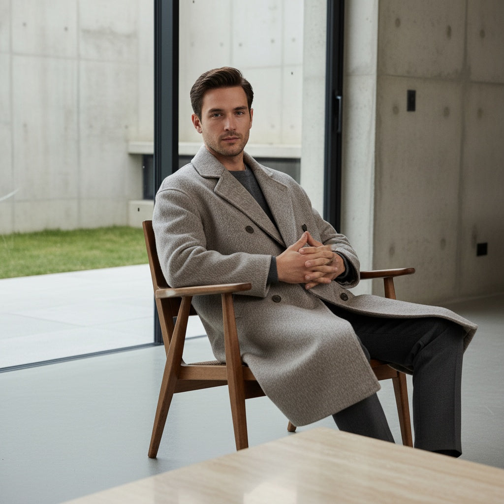 Cashmere Trench Coat Men's