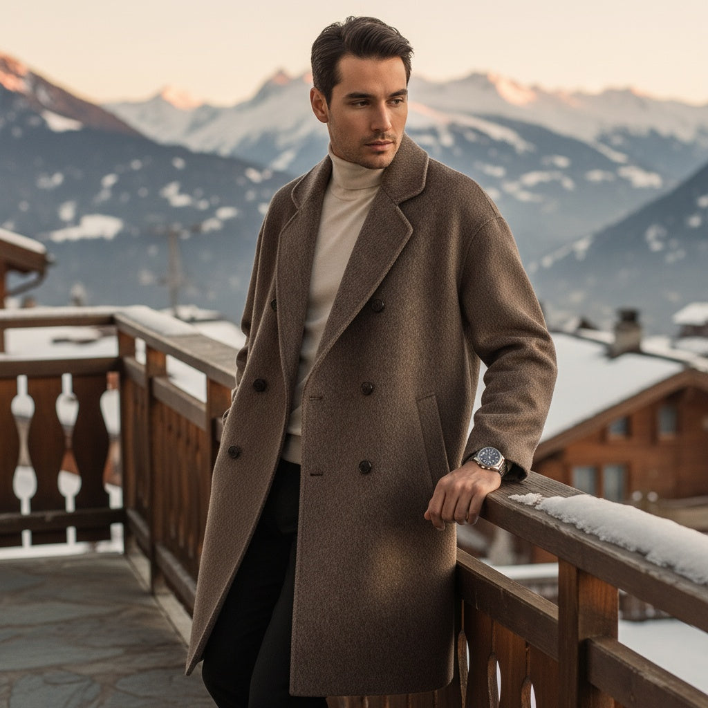 Cashmere Trench Coat Men's
