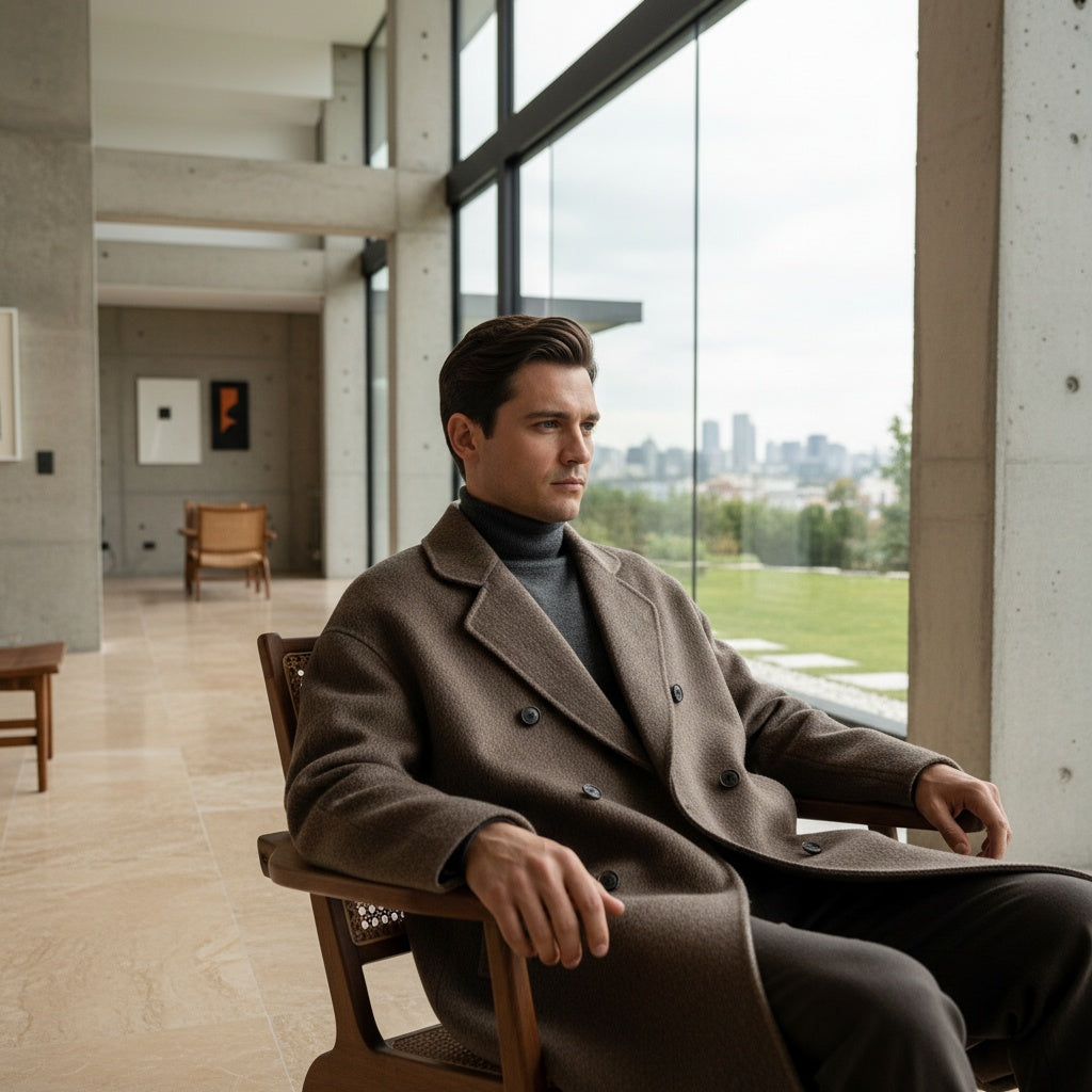 Cashmere Trench Coat Men's