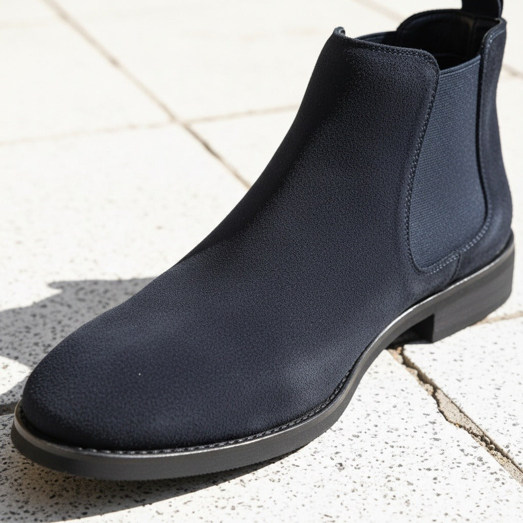 Chelsea Boots Men Navy - Navy - Back View