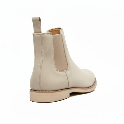 Chelsea Boots Mens Beige - Beige - Fabric Detail