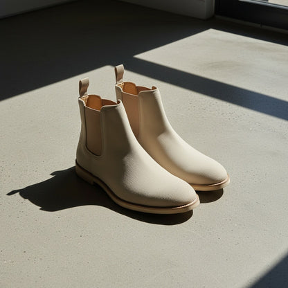 Chelsea Boots Mens Beige - Beige - Lifestyle Inspiration