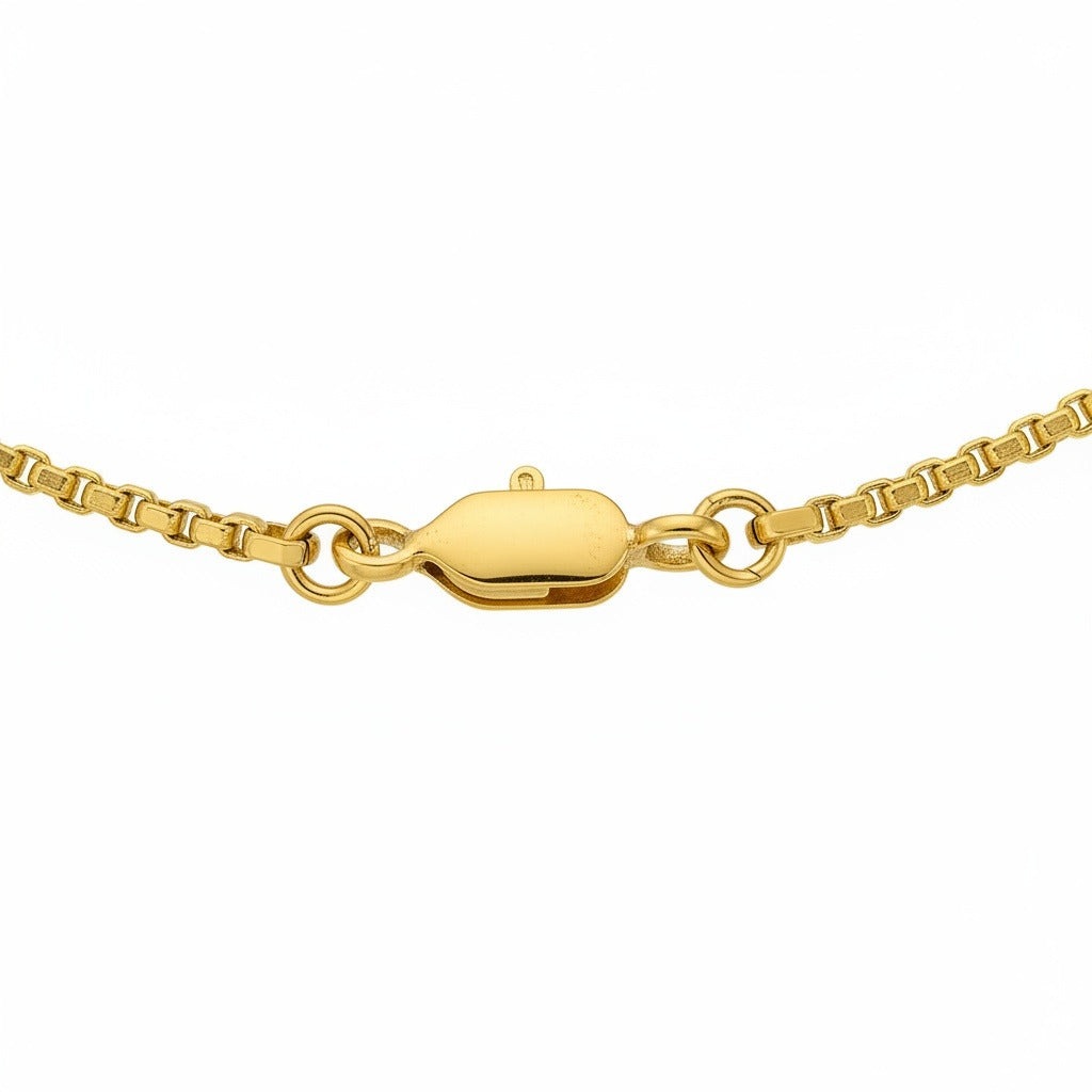 Christian Cross Necklace Mens - Gold - Texture Close Up