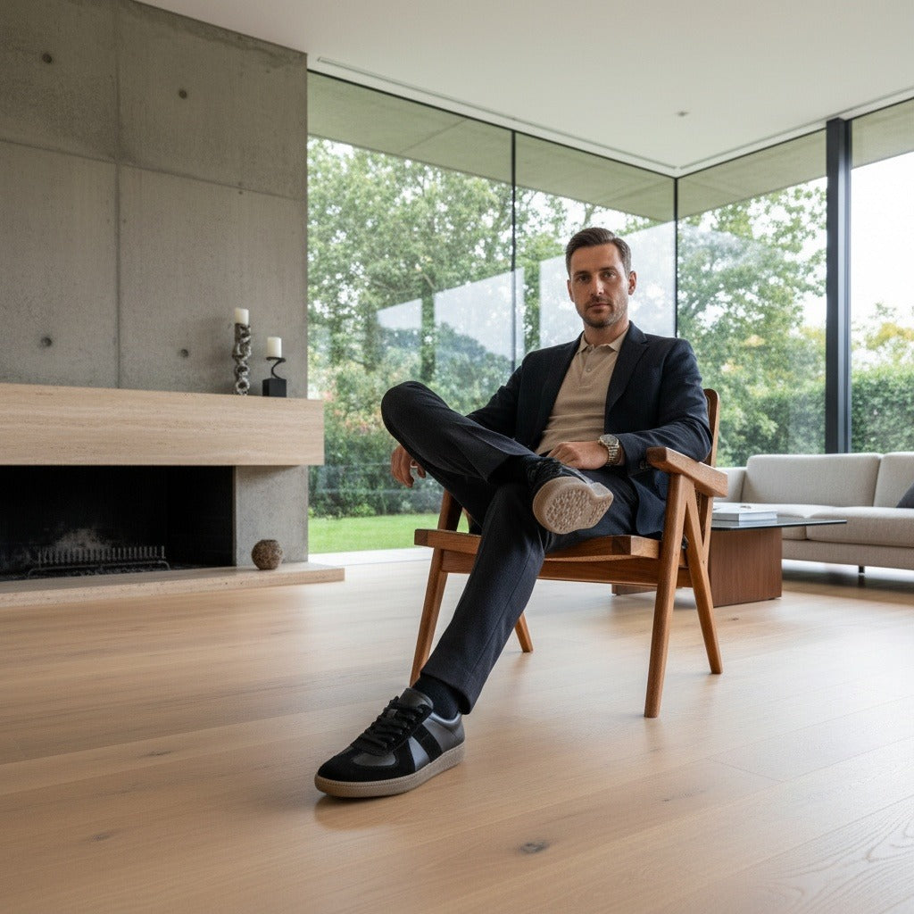 Clay Court Tennis Sneakers - Desert Sand - Side Profile