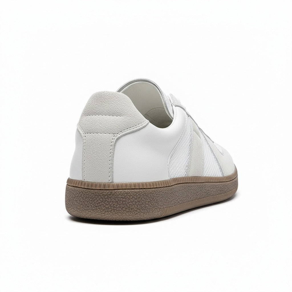 Clay Court Tennis Sneakers - Pale Stone - Fabric Detail