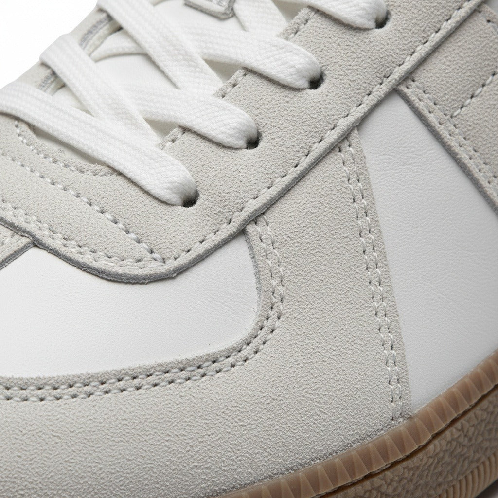 Clay Court Tennis Sneakers - Off White - Texture Close Up
