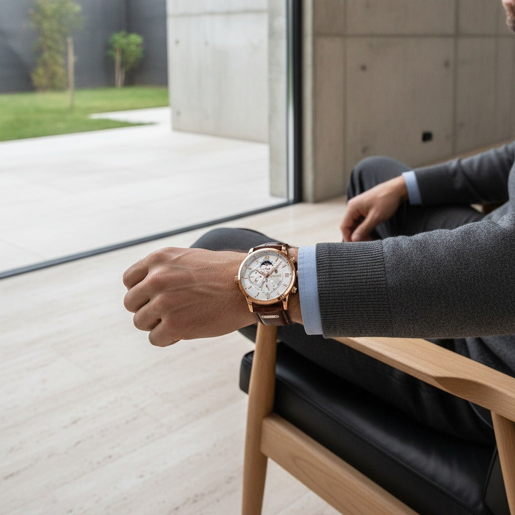 Cosmograph Watch - Rose Gold - Side Profile
