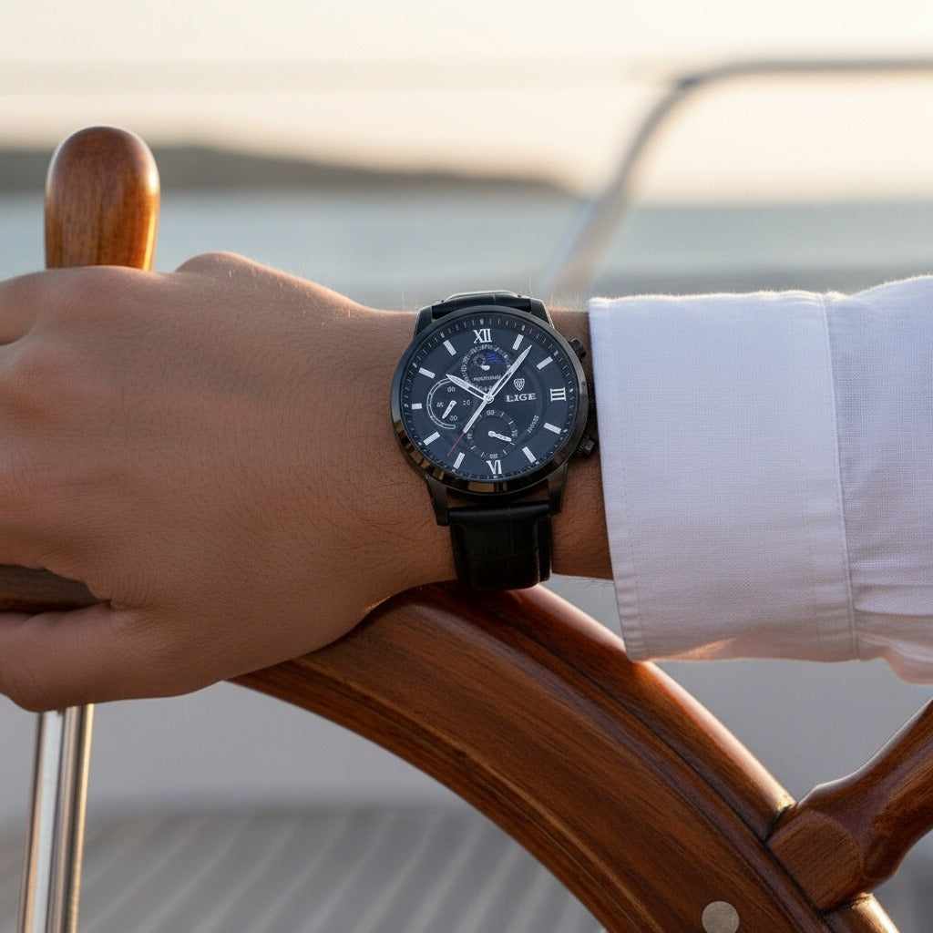Cosmograph Watch - Black - Angled Shot