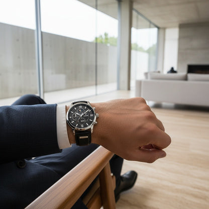 Cosmograph Watch - Obsidian Silver - Side Profile