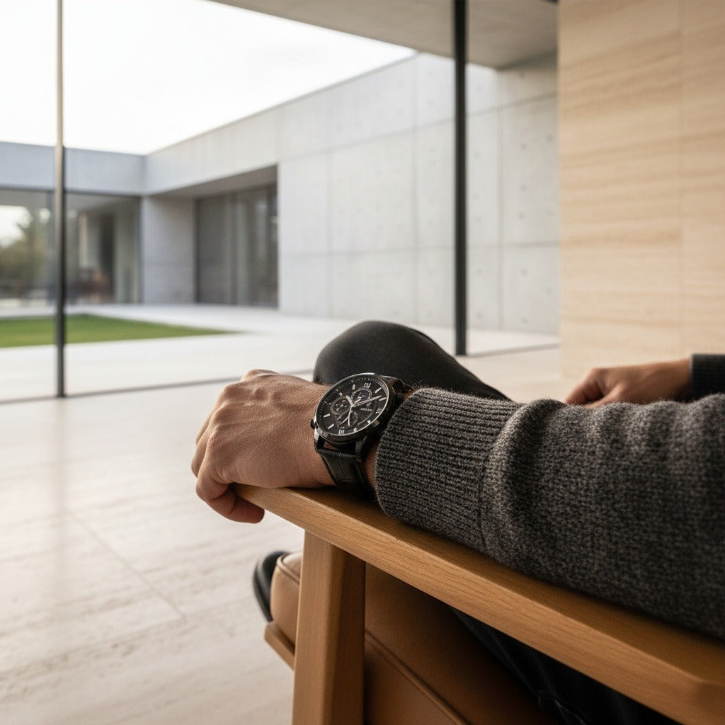 Cosmograph Watch - Black - Side Profile