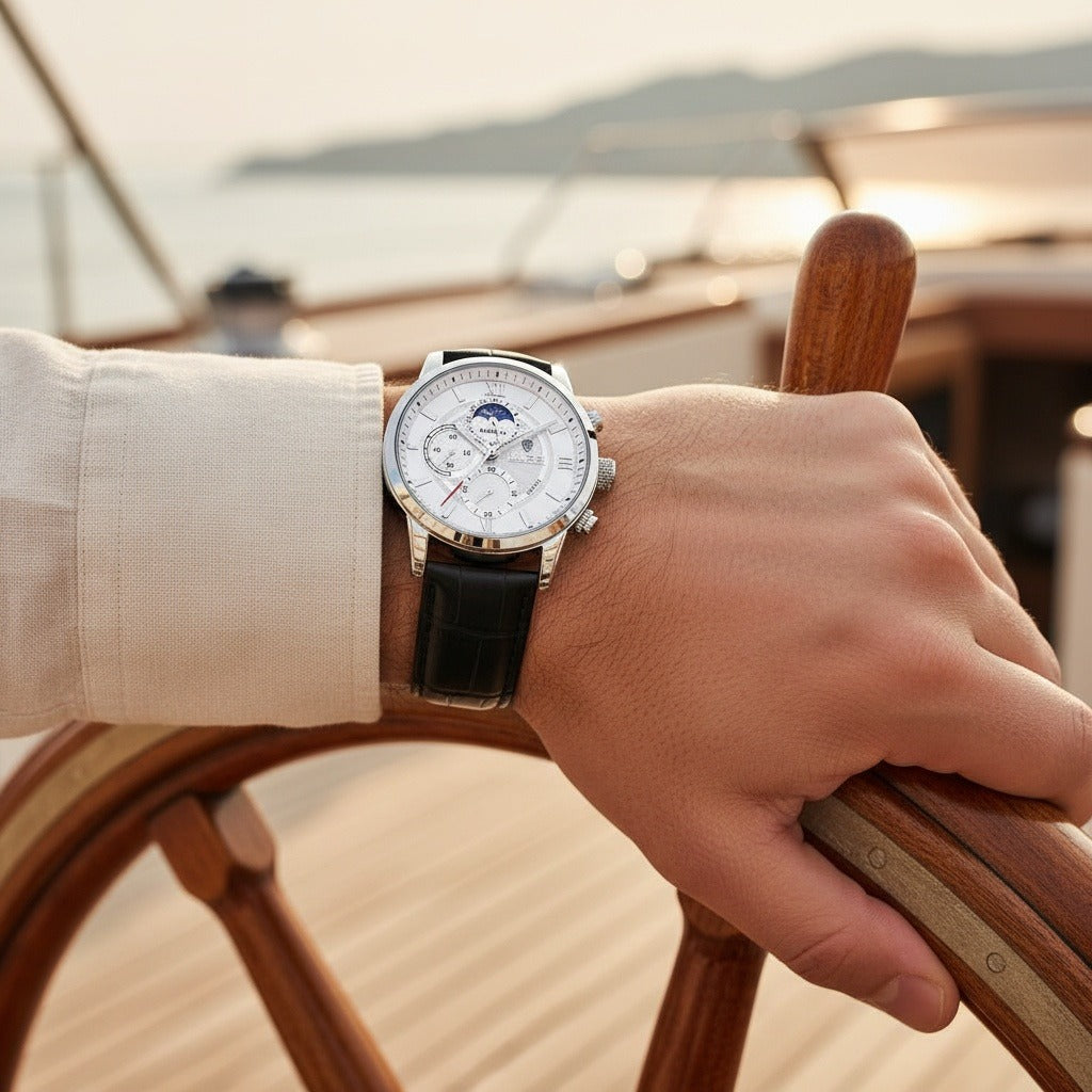 Cosmograph Watch - Sterling White - Angled Shot