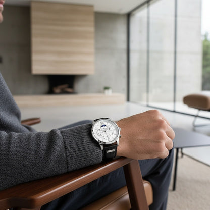 Cosmograph Watch - Sterling White - Side Profile
