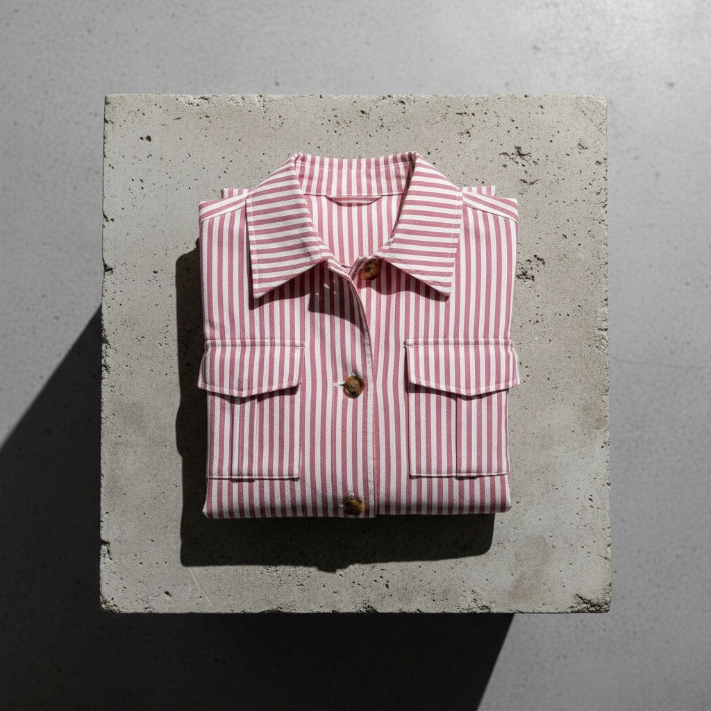 Cotton Safari Jacket - Rose Stripe - Lifestyle Inspiration