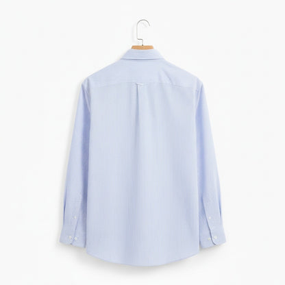 Cotton Shirt for Men Formal - Powder Blue - Fabric Detail