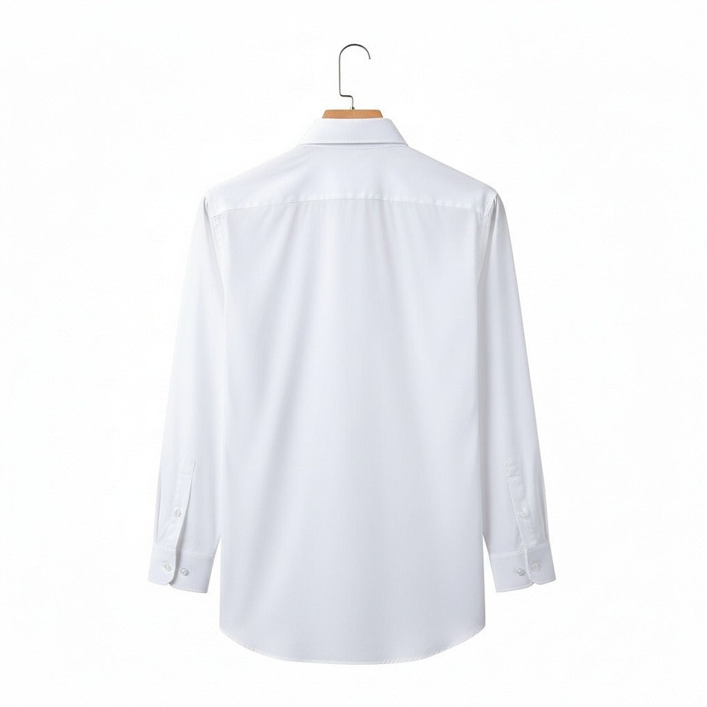 Cotton Shirt for Men Formal - Classic White - Fabric Detail