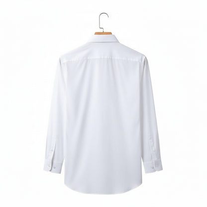 Cotton Shirt for Men Formal - Classic White - Fabric Detail