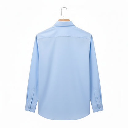 Cotton Shirt for Men Formal - Sky Blue - Fabric Detail