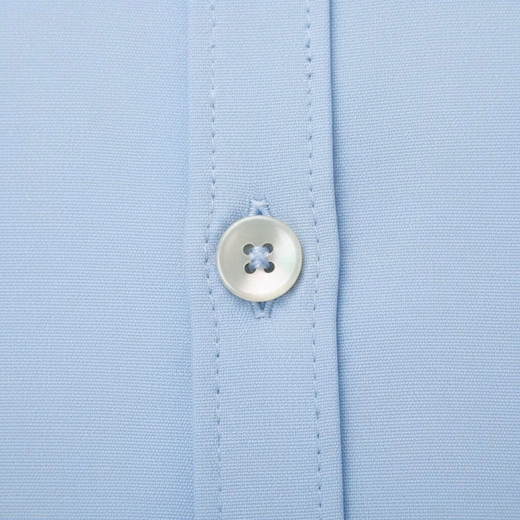 Cotton Shirt for Men Formal - Sky Blue - Texture Close Up