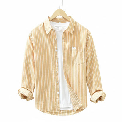 Cotton Shirt Yellow - Yellow - Front View