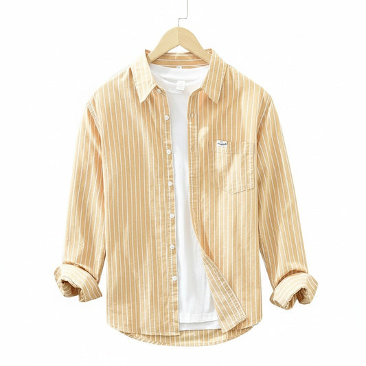 Cotton Shirt Yellow - Yellow - Front View