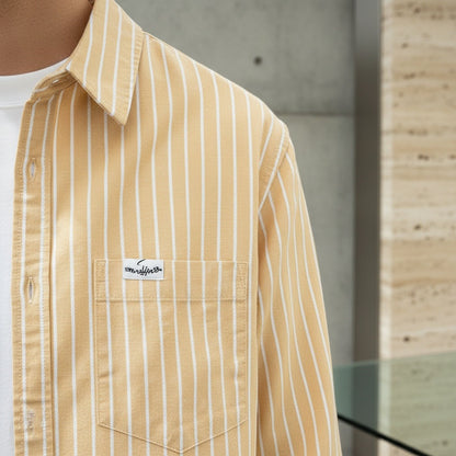 Cotton Shirt Yellow - Yellow - Back View