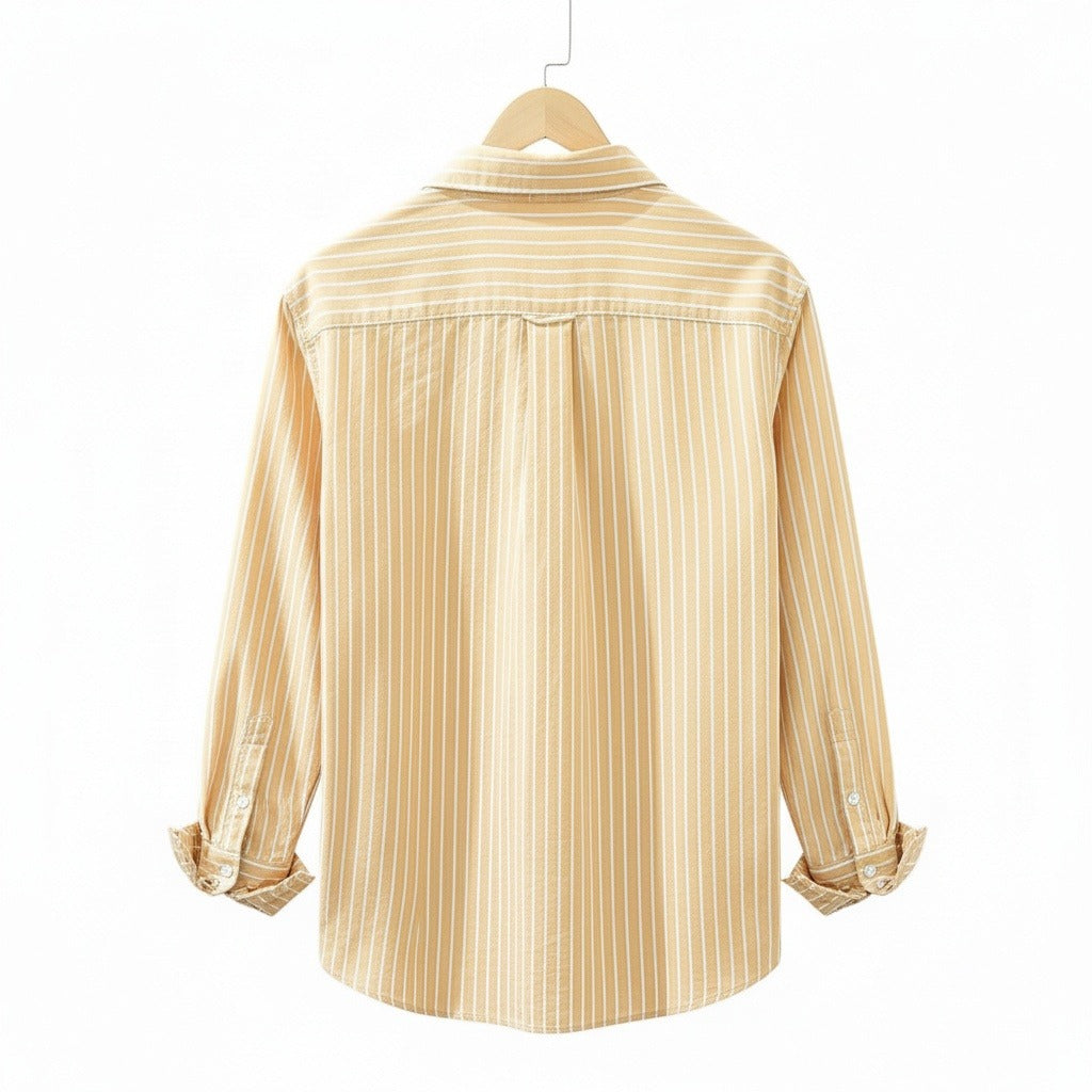 Cotton Shirt Yellow - Yellow - Fabric Detail