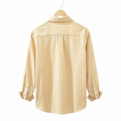Cotton Shirt Yellow - Yellow - Fabric Detail