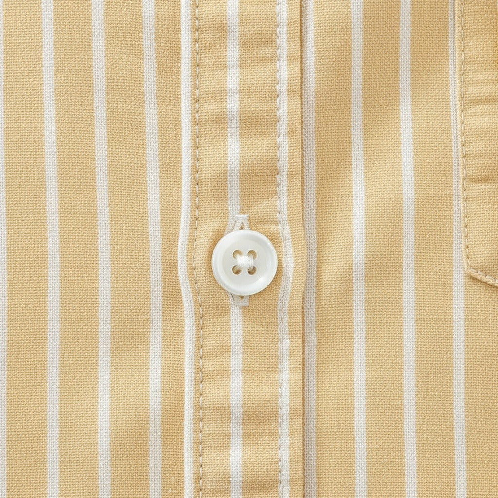 Cotton Shirt Yellow - Yellow - Texture Close Up