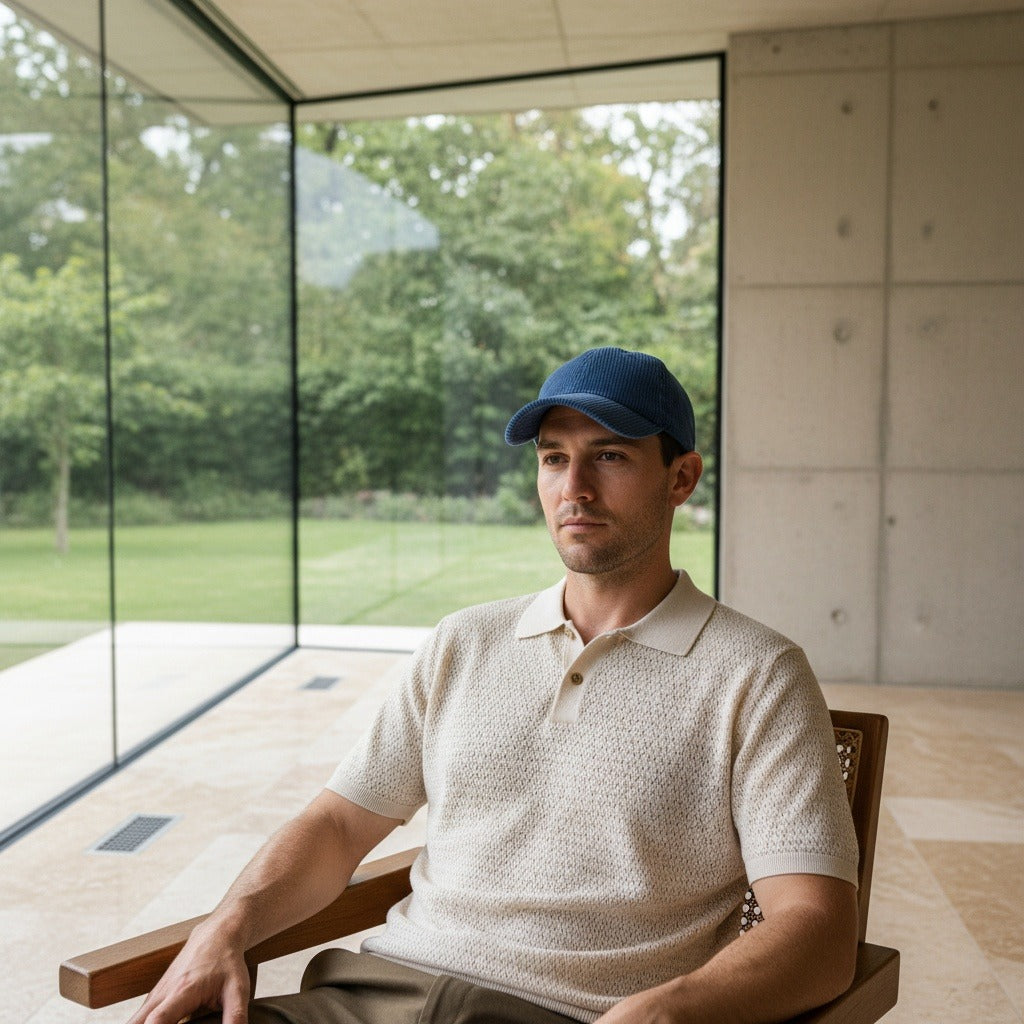 Country Club Cap - Blue - Side Profile