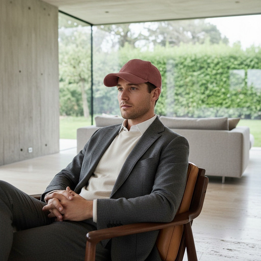 Country Club Cap - Rosewood - Side Profile