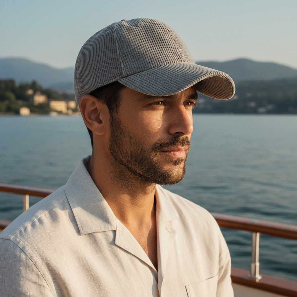 Country Club Cap - Gray - Angled Shot