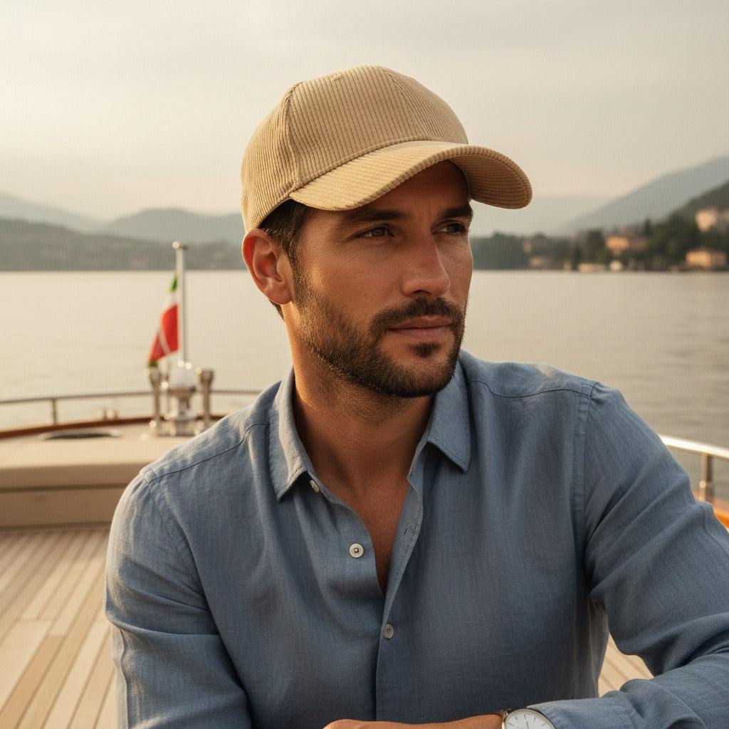 Country Club Cap - Sand - Angled Shot