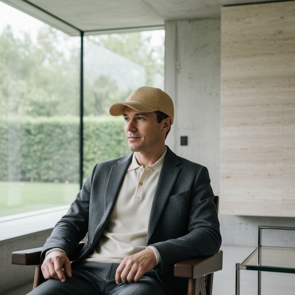 Country Club Cap - Sand - Side Profile