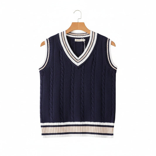Cricket Sweater Mens - Navy Blue - Front View