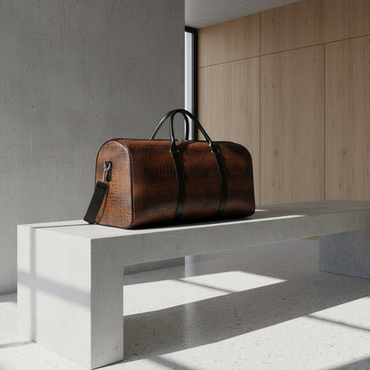 Crocodile Travel Bag - Dark Brown - Lifestyle Inspiration