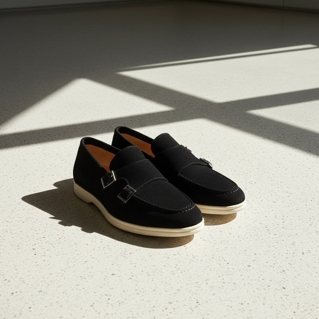 Double Buckle Loafers - Obsidian - Lifestyle Inspiration