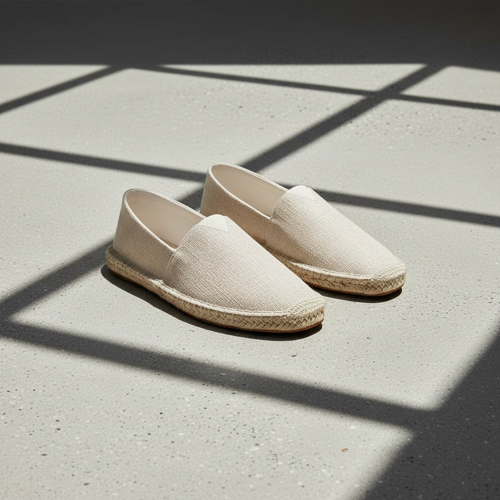 Espadrille Mens Sandals - Ecru - Lifestyle Inspiration