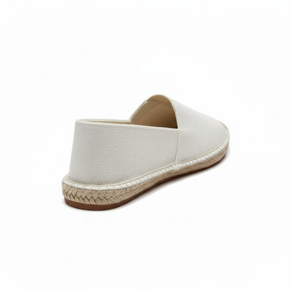 Espadrille Mens Sandals - Off-White - Fabric Detail