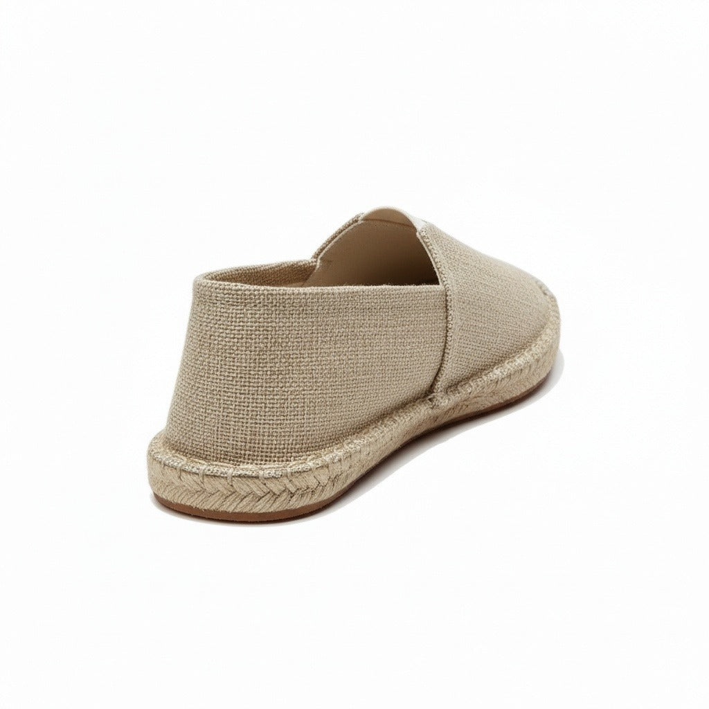 Espadrille Mens Sandals - Khaki - Fabric Detail