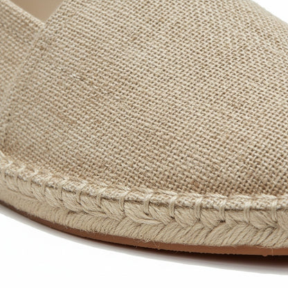 Espadrille Mens Sandals - Khaki - Texture Close Up