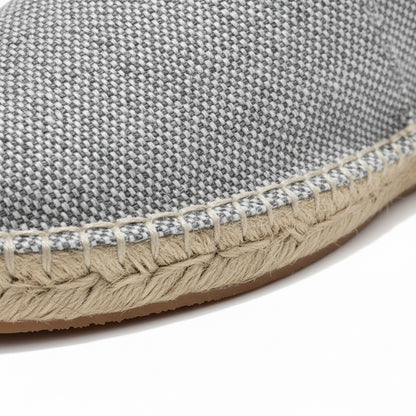 Espadrille Mens Sandals - Pebble Gray - Texture Close Up