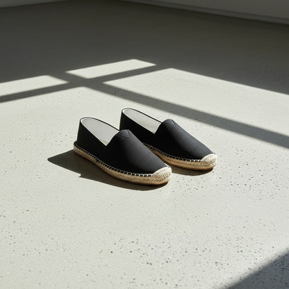 Espadrille Mens Sandals - Black - Lifestyle Inspiration