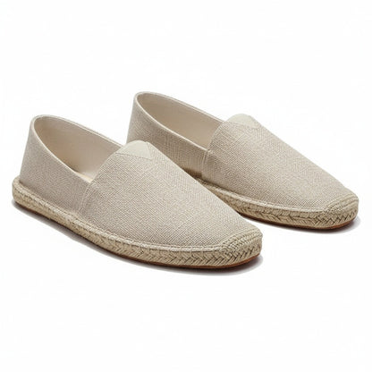 Espadrille Mens Sandals - Ecru - Front View