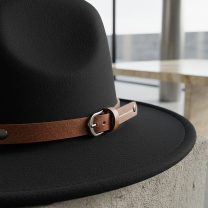 Fedora Hat Men - Onyx - Back View
