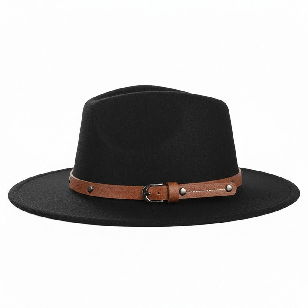 Fedora Hat Men - Onyx - Fabric Detail