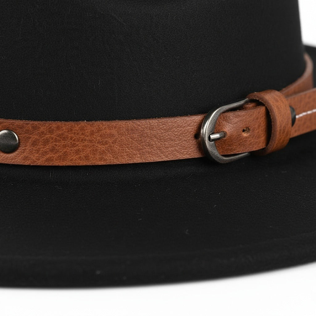 Fedora Hat Men - Onyx - Texture Close Up