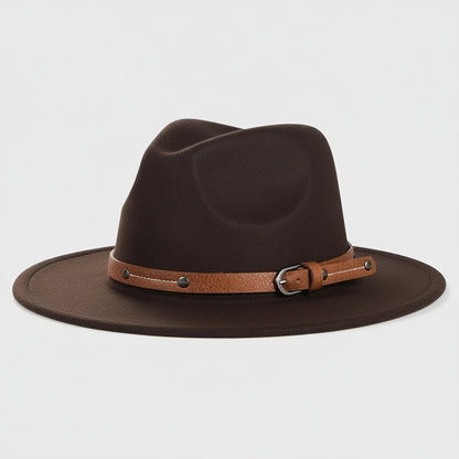 Fedora Hat Men - Espresso - Front View
