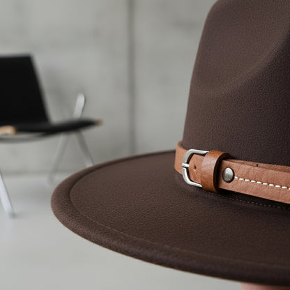 Fedora Hat Men - Espresso - Back View